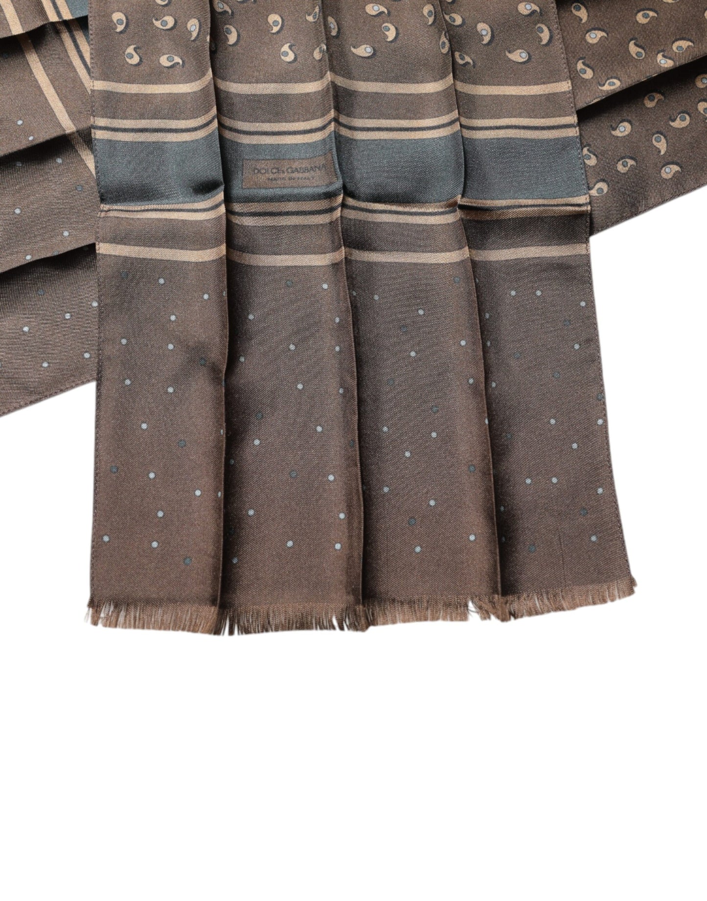 Dolce & Gabbana Brown Fantasy Silk Neck Wrap Shawl Scarf by Dolce & Gabbana