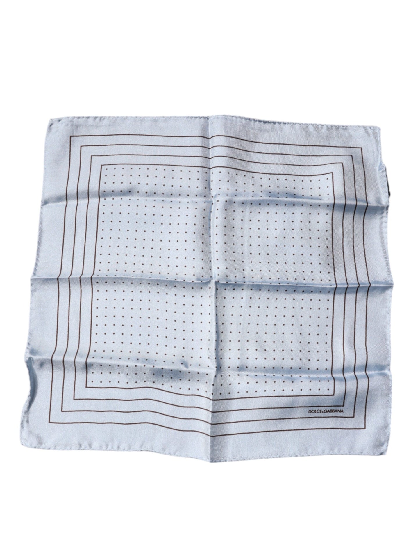 Dolce & Gabbana Sky Blue Polka Dots Square Handkerchief Scarf by Dolce & Gabbana