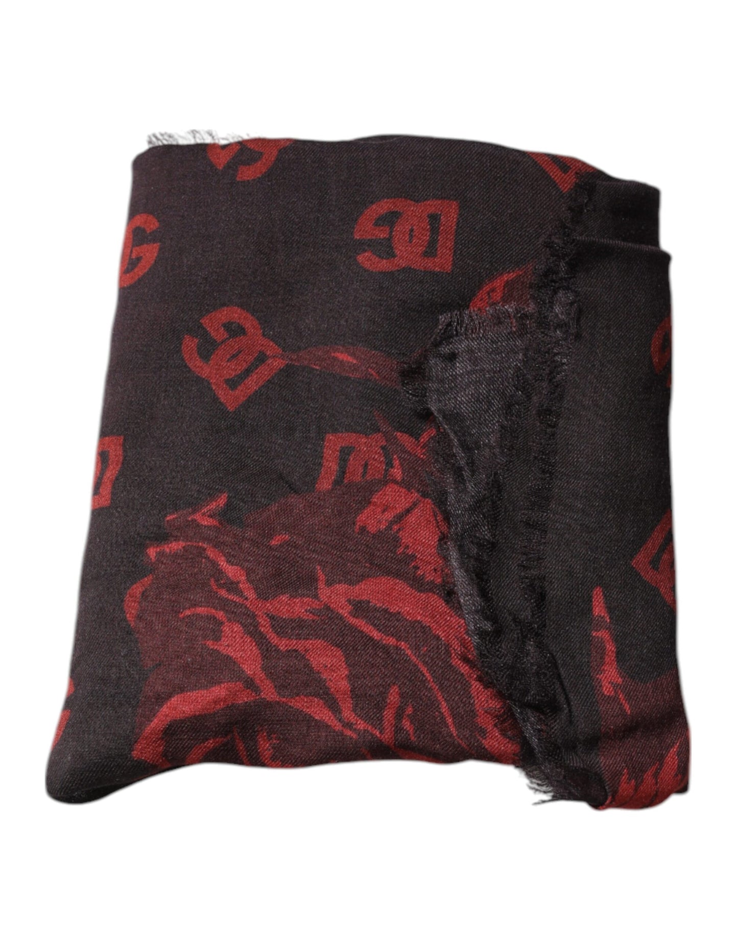 Dolce & Gabbana Black Red Floral Modal Wrap Shawl Scarf by Dolce & Gabbana