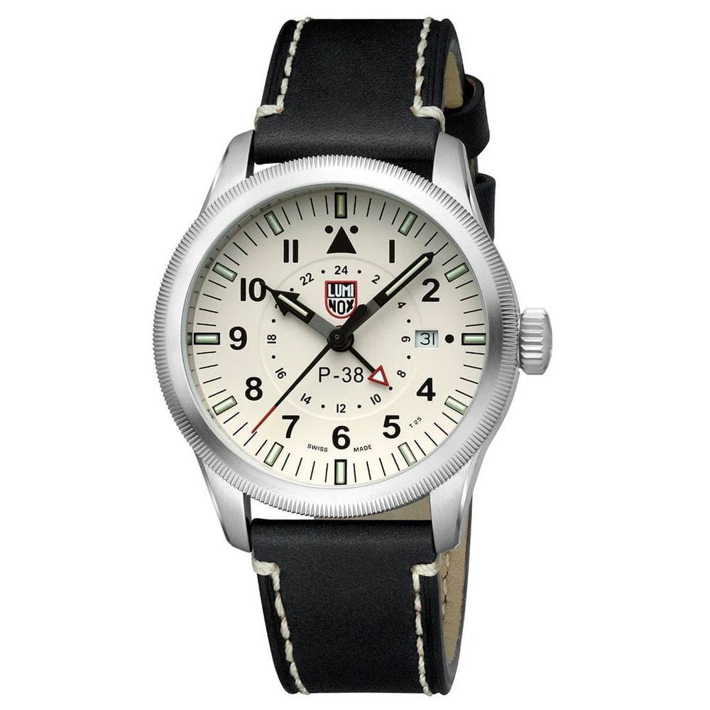 Montre Luminox en cuir noir