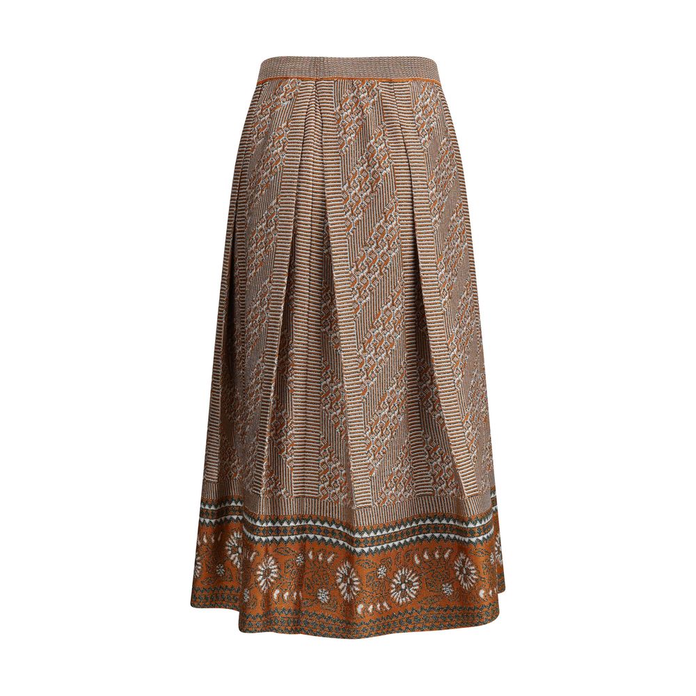 Jupe midi en tricot lurex Valentino