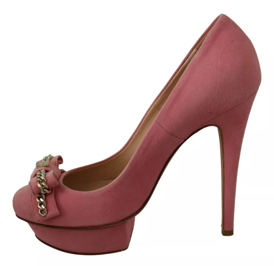 Elisabetta Franchi - Escarpins à talons aiguilles et nœud rose