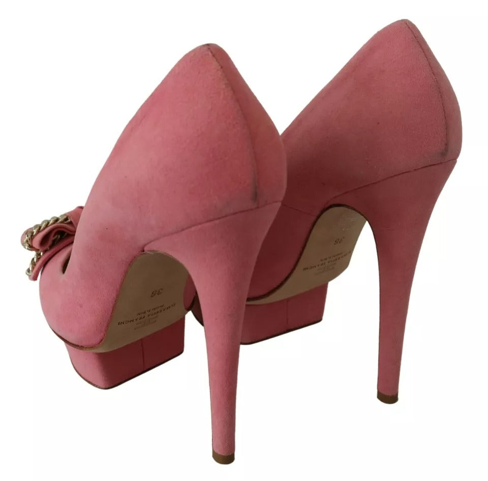 Elisabetta Franchi - Escarpins à talons aiguilles et nœud rose