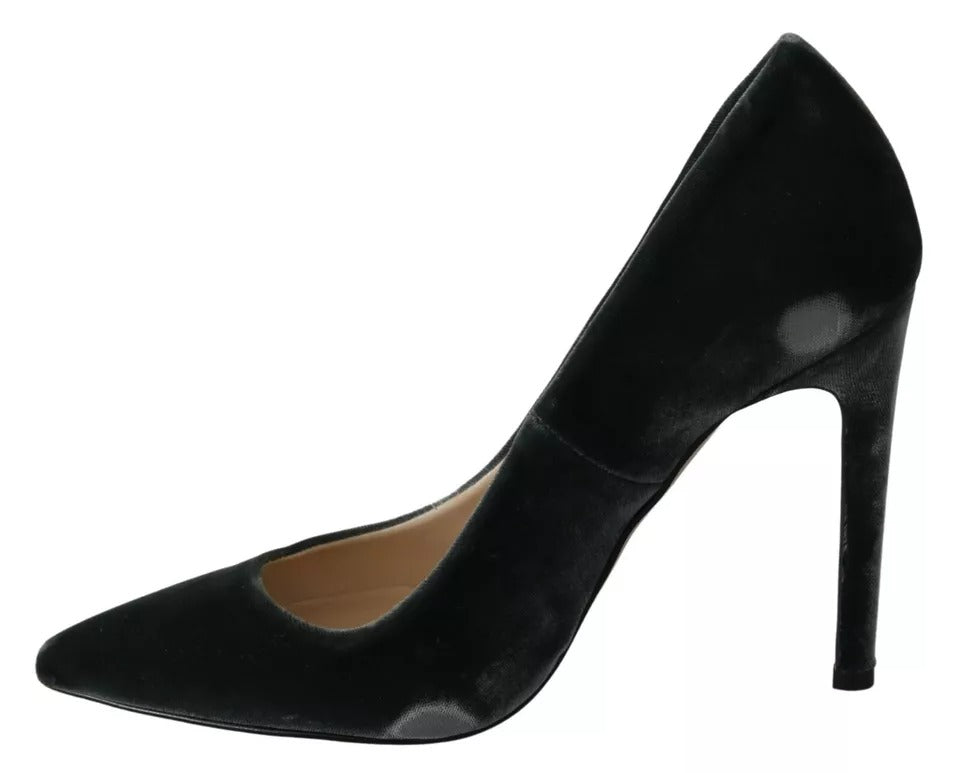 Escarpins à talons aiguilles en velours gris Ovyé