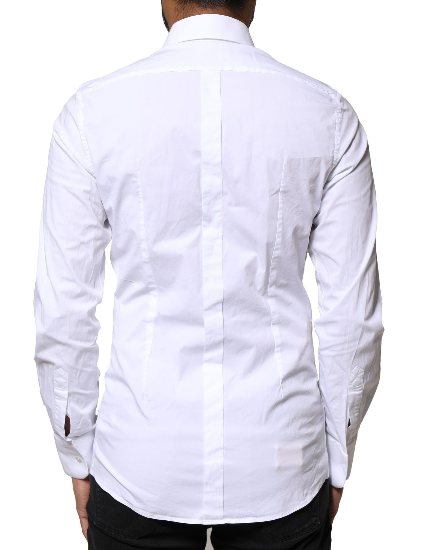 Dolce & Gabbana White GOLD Cotton Long Sleeves Dress Shirt by Dolce & Gabbana