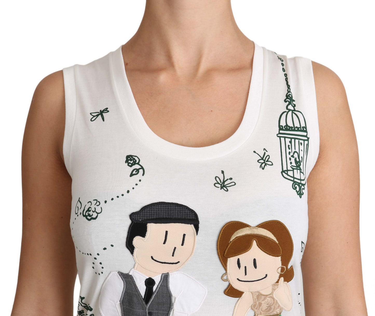Chemise blanche élégante en coton et soie Dolce & Gabbana