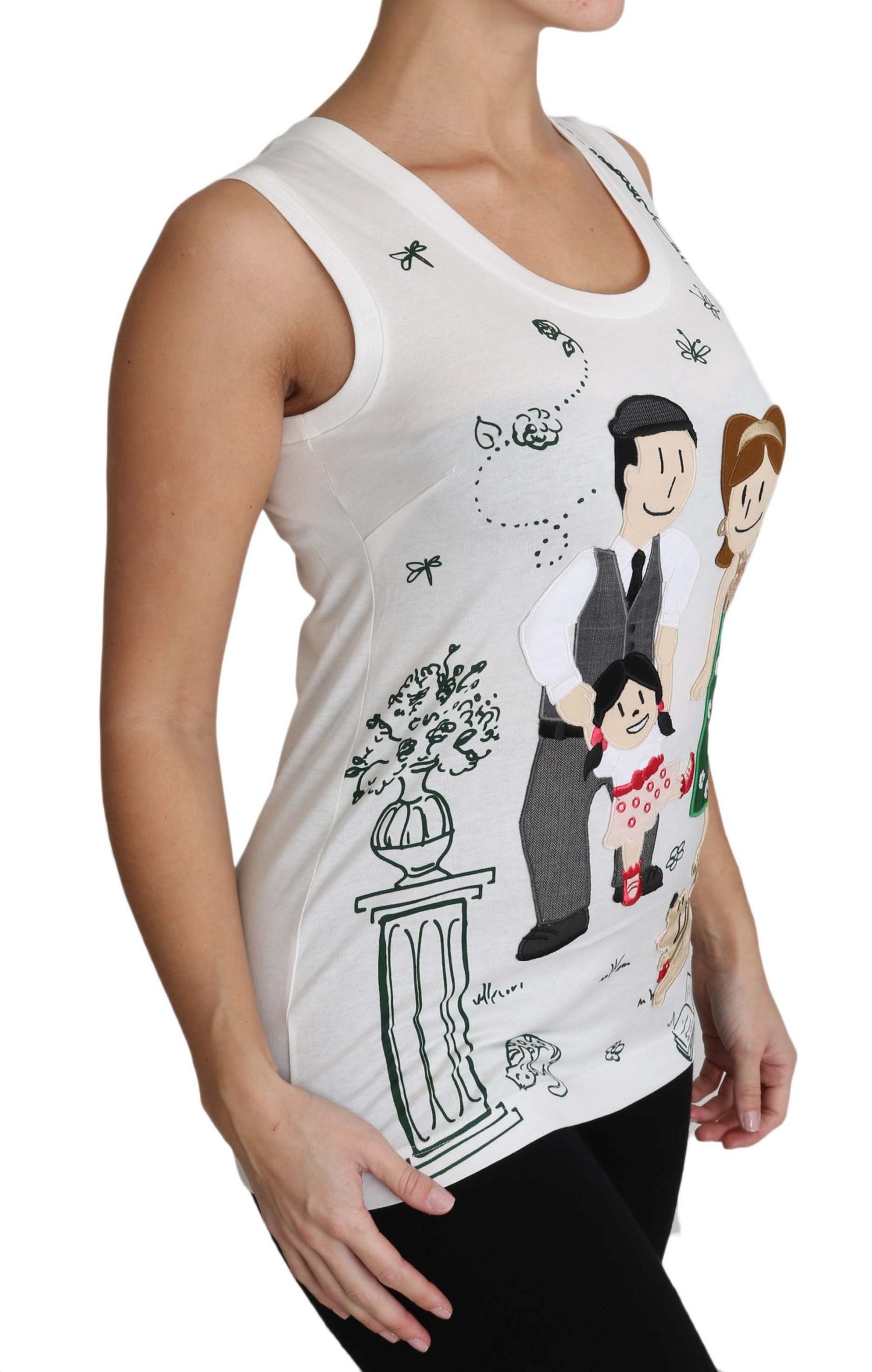 Chemise blanche élégante en coton et soie Dolce & Gabbana