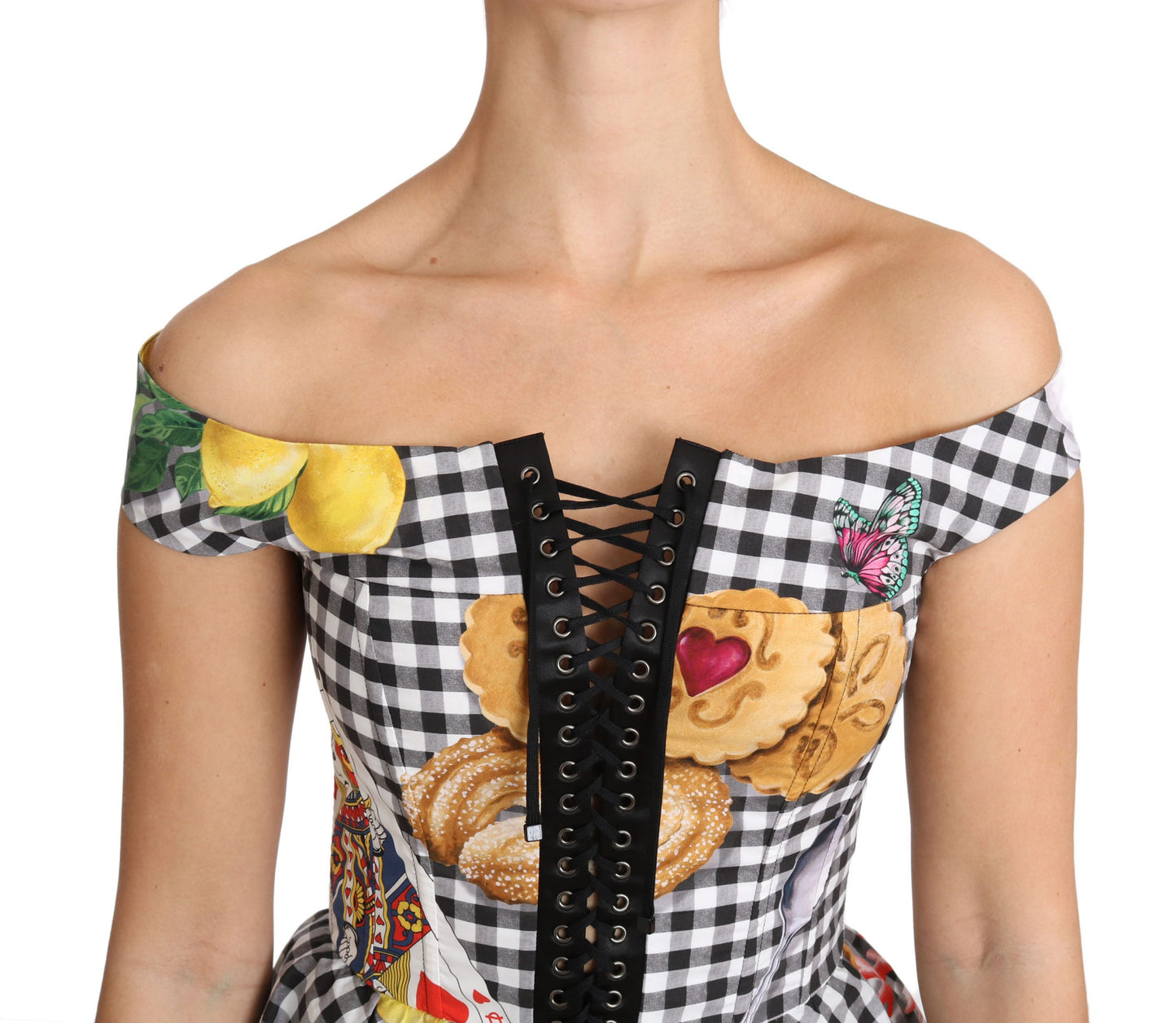Chemisier corset à carreaux chic Dolce & Gabbana