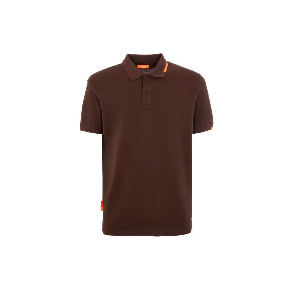 Polo en coton marron Suns