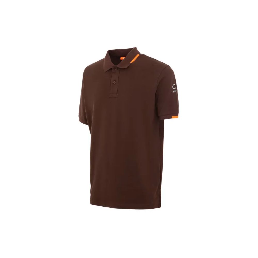 Polo en coton marron Suns