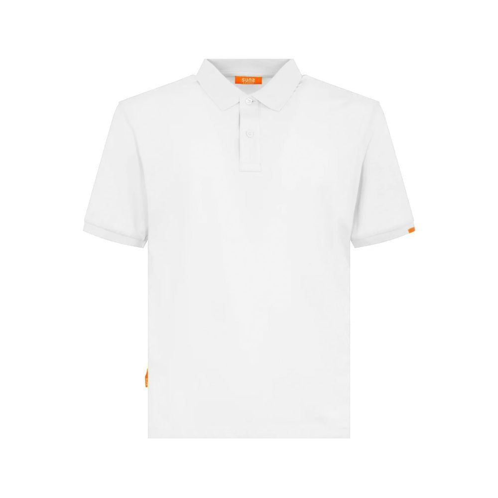 Polo en coton blanc Suns
