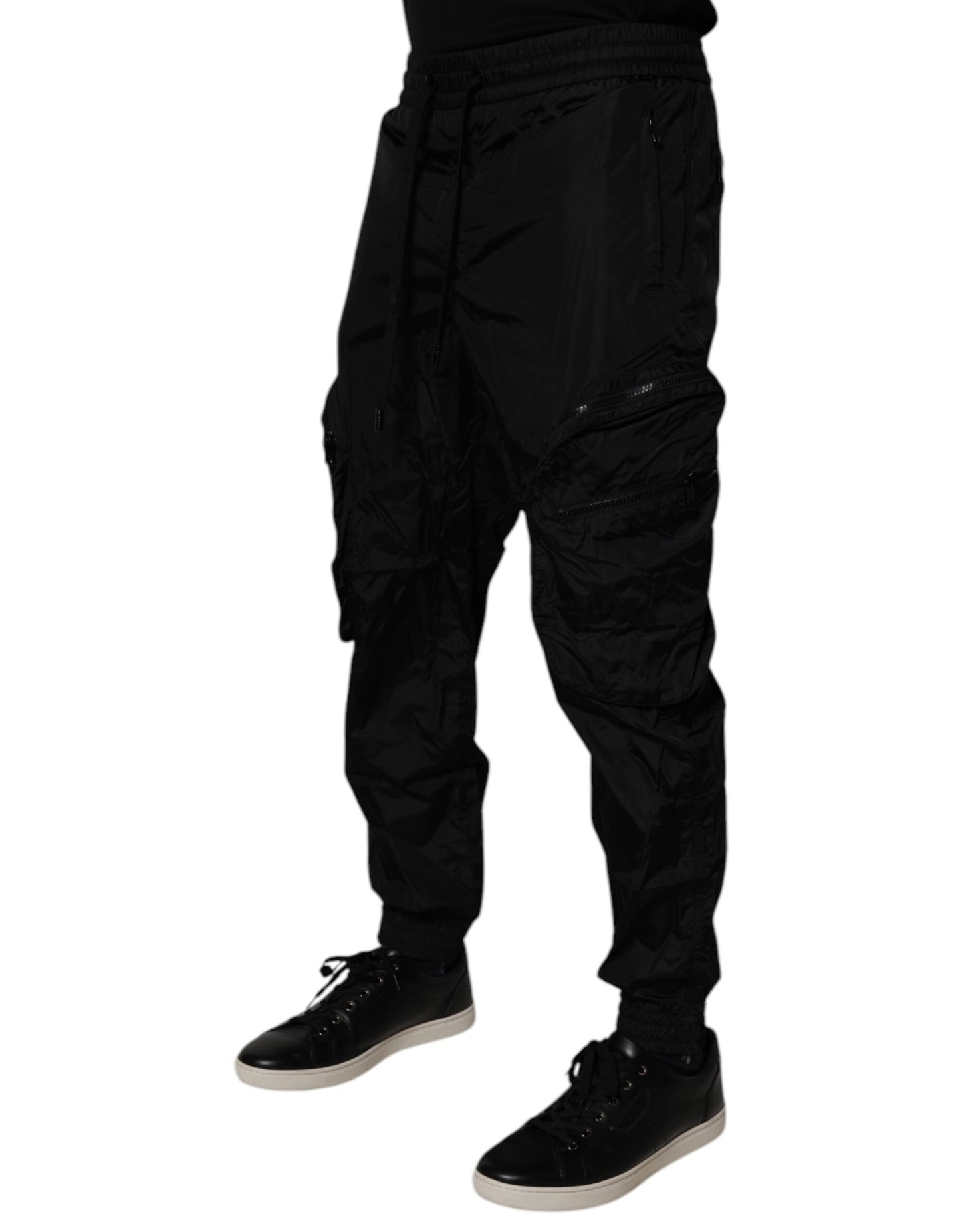 Dolce & Gabbana Black Nylon Cargo Jogger Men Sweatpants Pants by Dolce & Gabbana