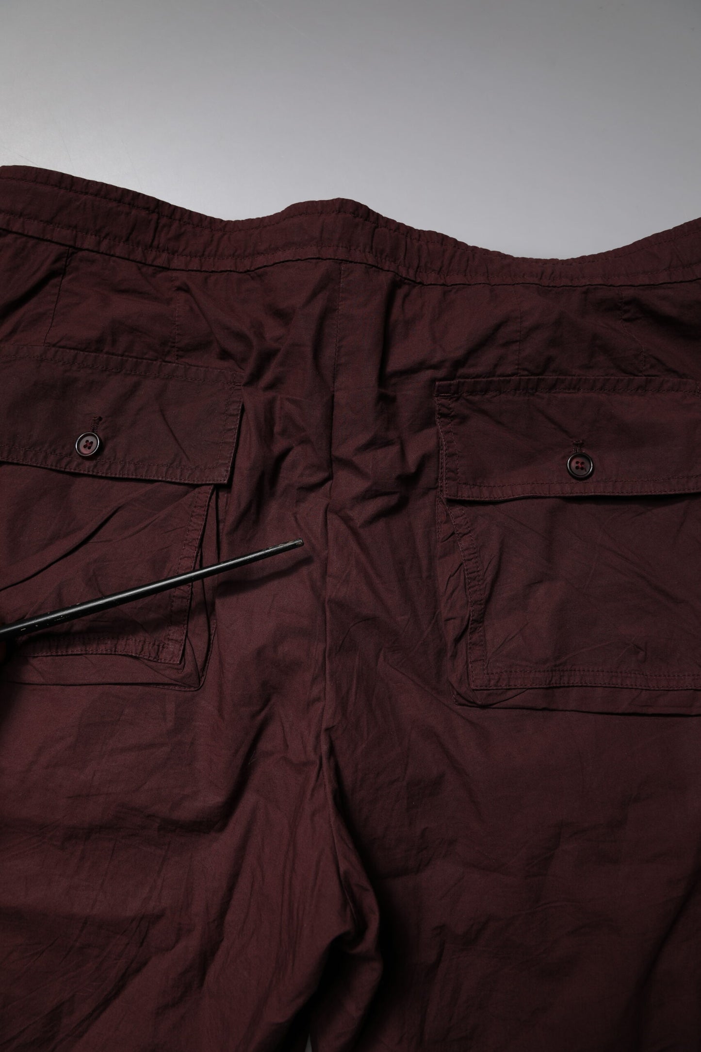 Dolce & Gabbana Maroon Cotton Cargo Jogger Sweatpants Pants by Dolce & Gabbana