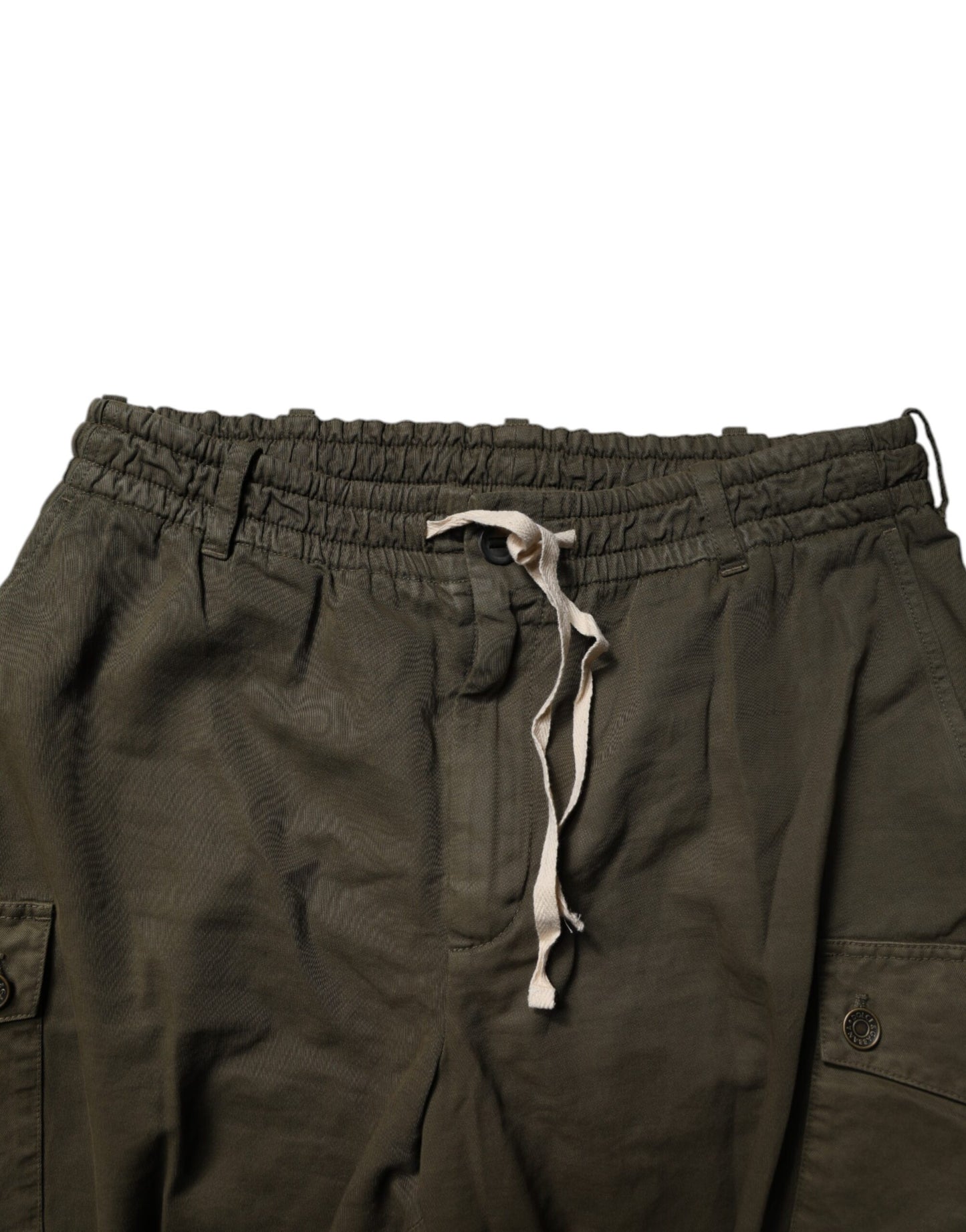 Dolce & Gabbana Brown Cotton Stretch Cargo Pants by Dolce & Gabbana
