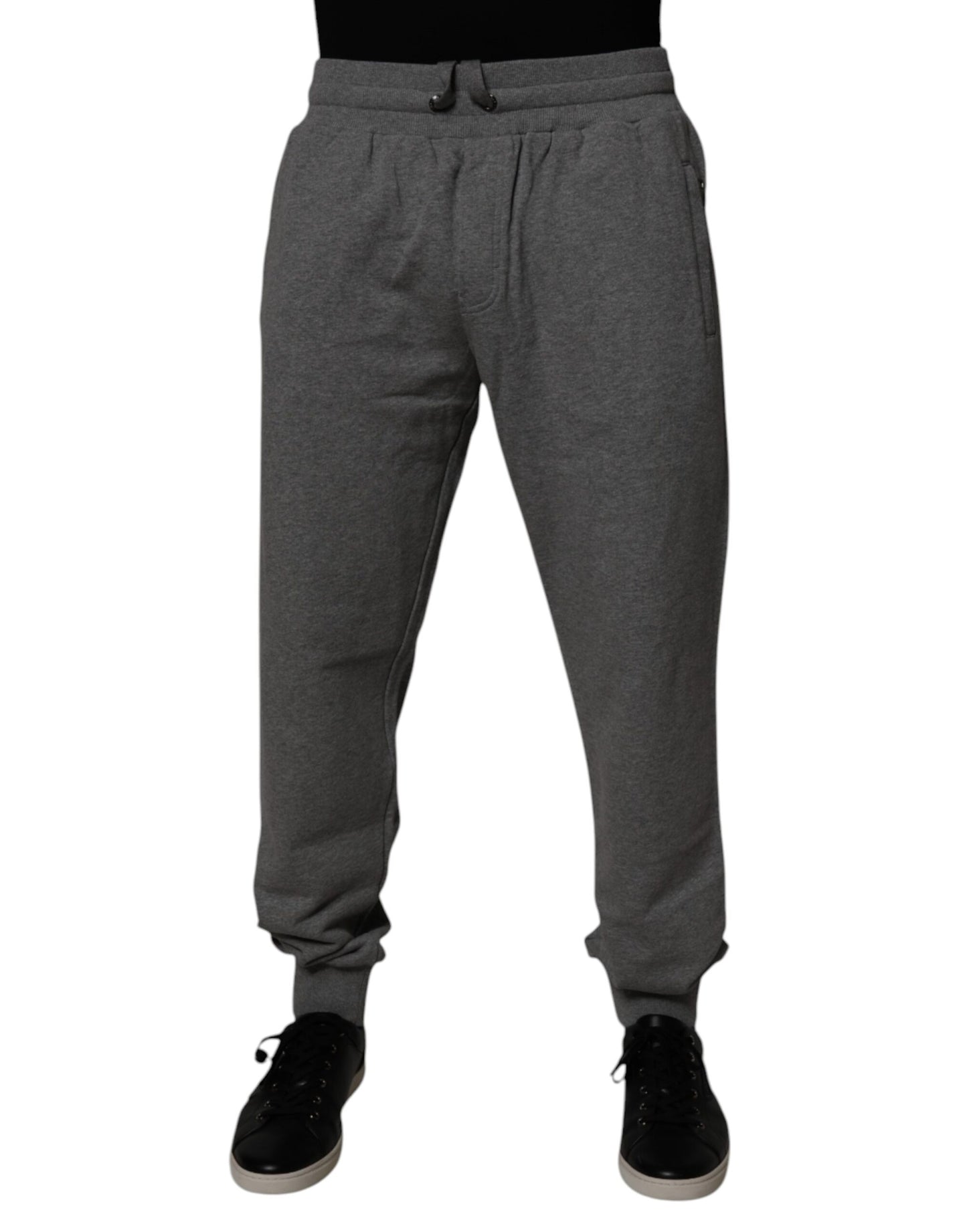 Dolce & Gabbana Gray Logo Cotton Jogger Men Sweatpants Pants by Dolce & Gabbana