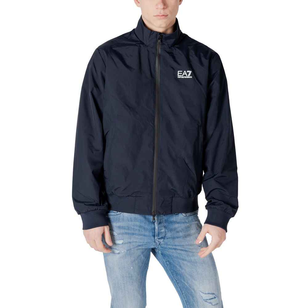 EA7 Emporio Armani Blue Polyamide Jackets & Coat