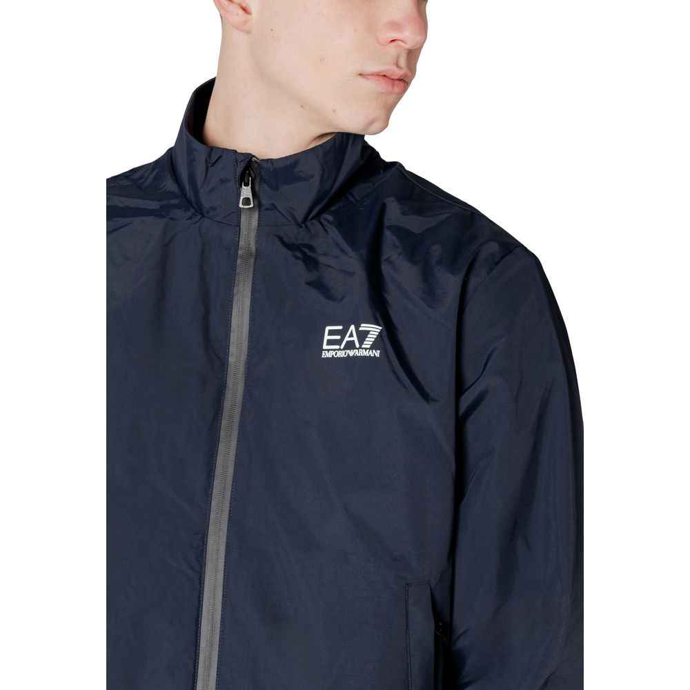 EA7 Emporio Armani Blue Polyamide Jackets & Coat