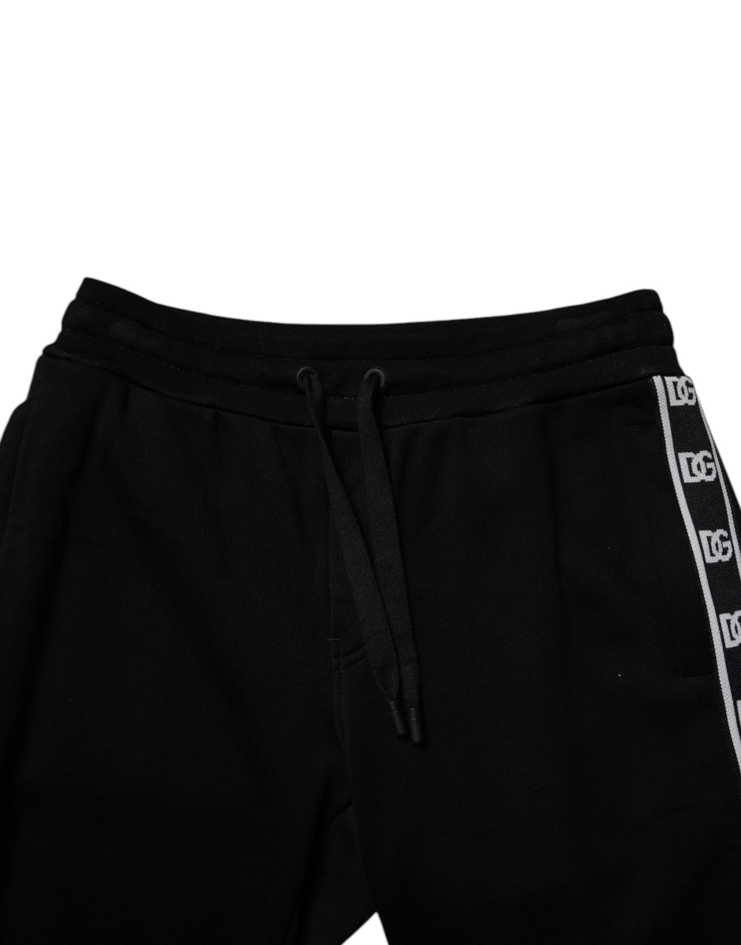 Dolce & Gabbana Black Cotton Blend Cropped Sweatpants Pants by Dolce & Gabbana