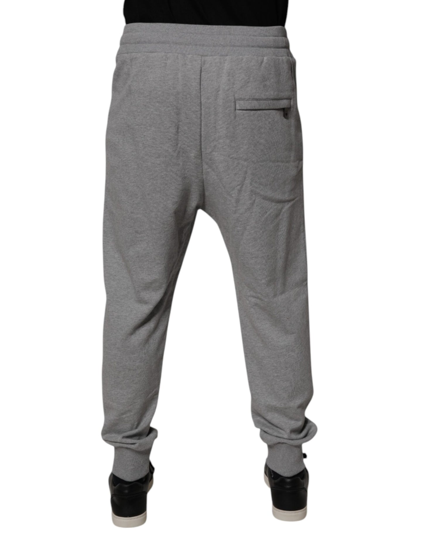 Dolce & Gabbana Gray Logo Cotton Men Jogger Sweatpants Pants by Dolce & Gabbana
