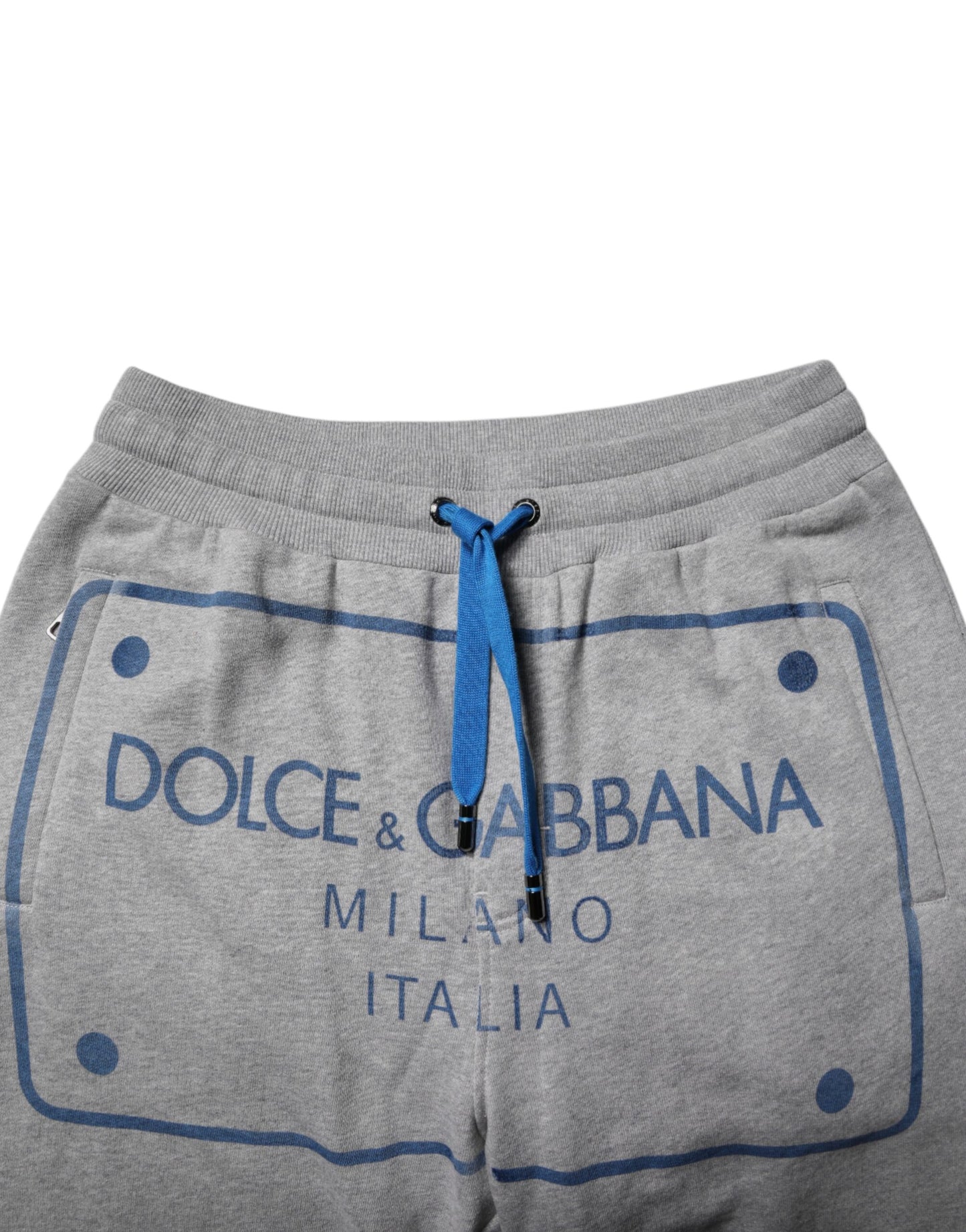 Dolce & Gabbana Gray Logo Cotton Men Jogger Sweatpants Pants by Dolce & Gabbana