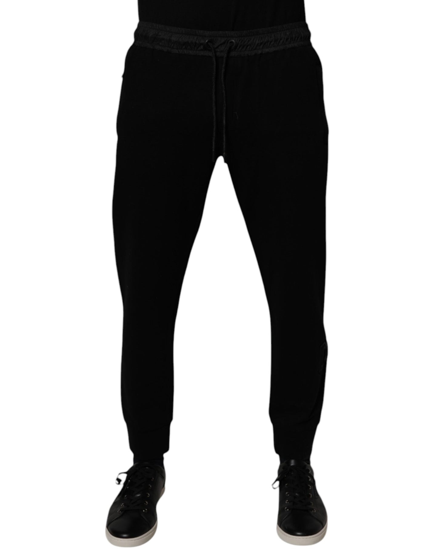 Dolce & Gabbana Black Cotton Blend Men Jogger Sweatpants Pants by Dolce & Gabbana