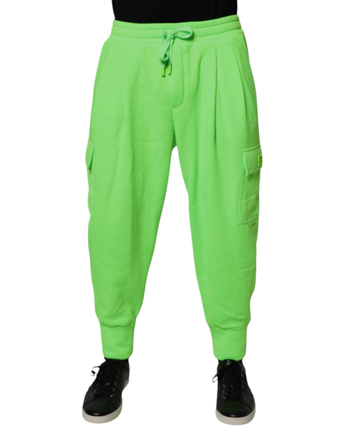 Dolce & Gabbana Neon Green Cargo Jogger Men Sweatpants Pants by Dolce & Gabbana