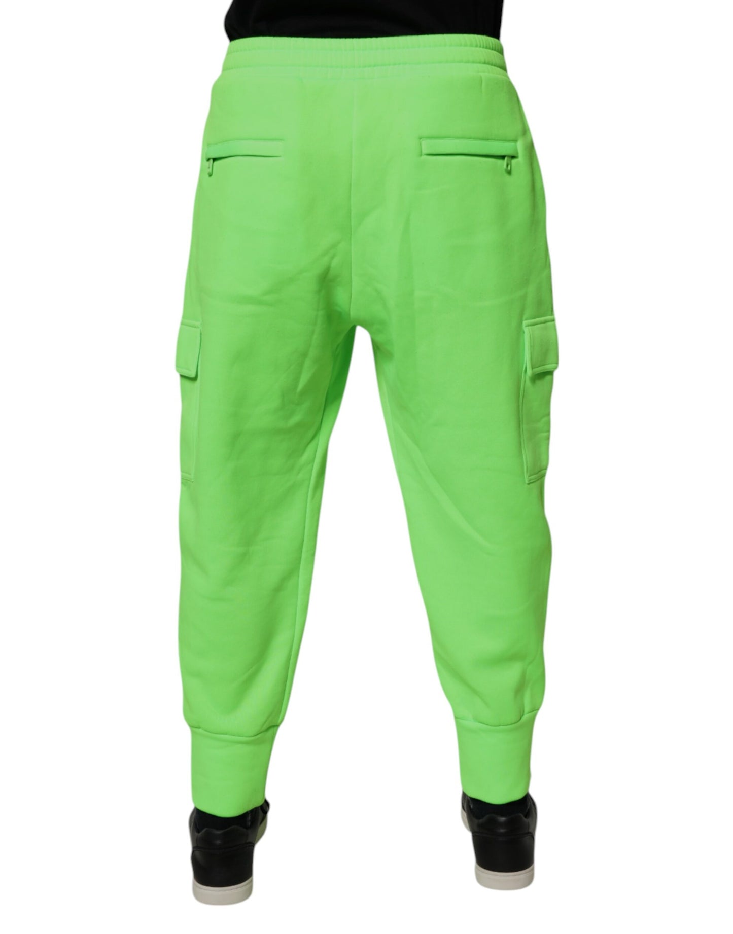 Dolce & Gabbana Neon Green Cargo Jogger Men Sweatpants Pants by Dolce & Gabbana