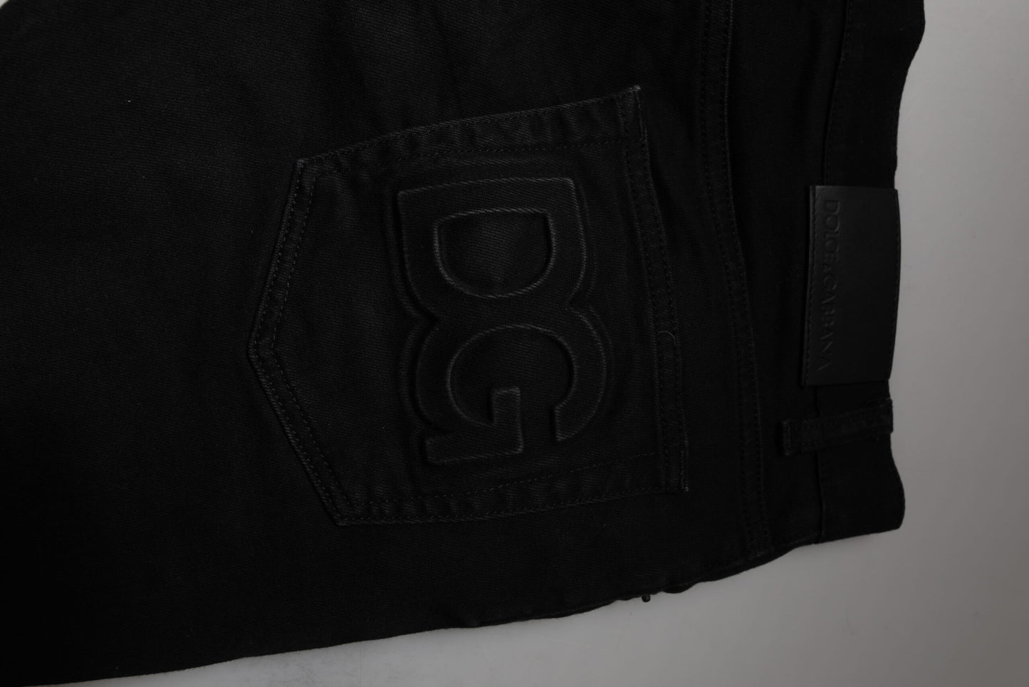 Dolce & Gabbana Black Cotton Stretch Skinny Men Denim Jeans by Dolce & Gabbana