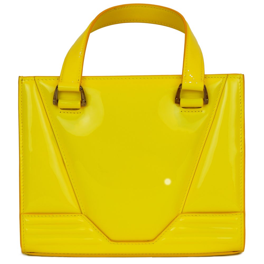 Sac à main en cuir jaune Ferrari