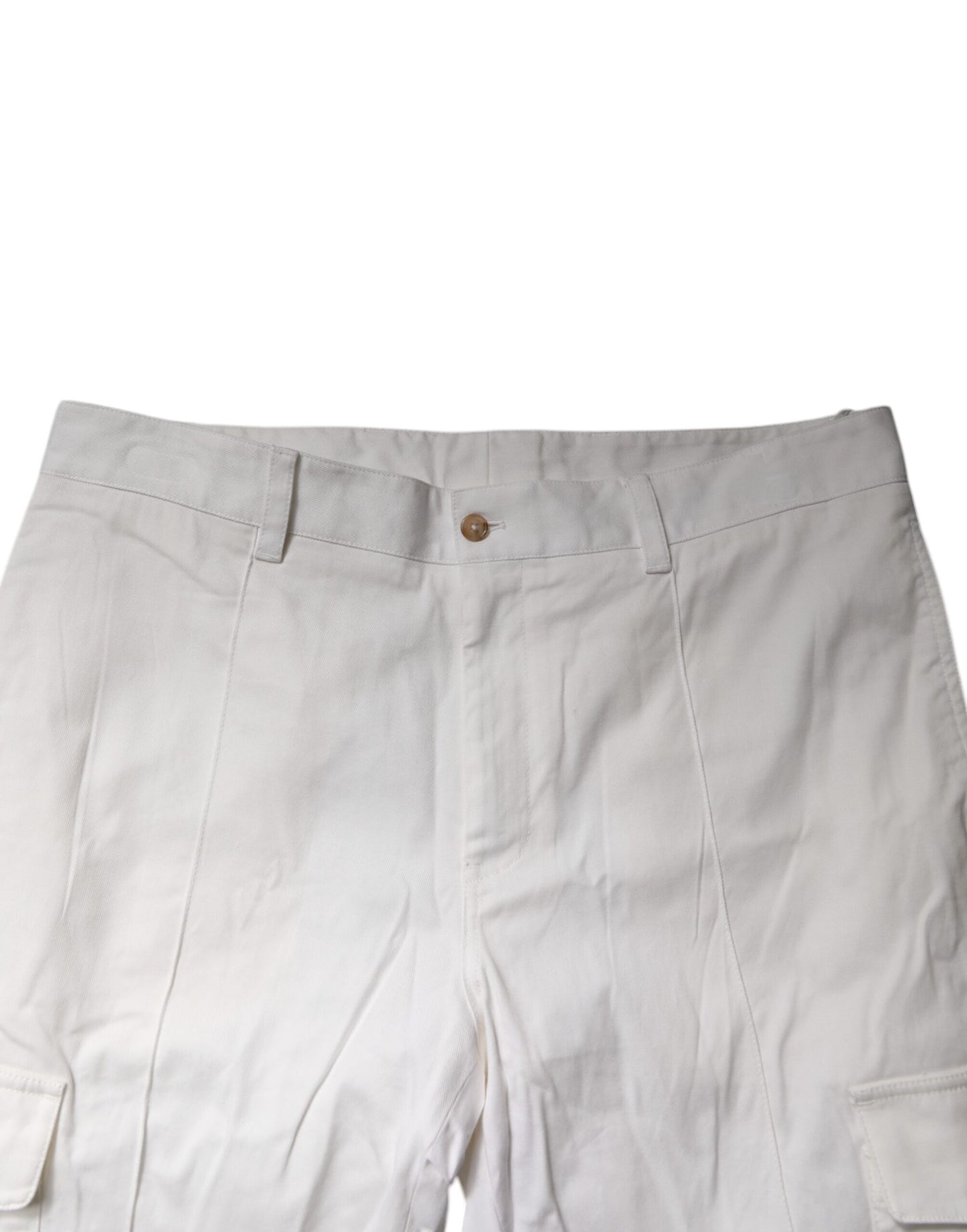 Dolce & Gabbana White Cotton Jogger Cargo Skinny Pants by Dolce & Gabbana