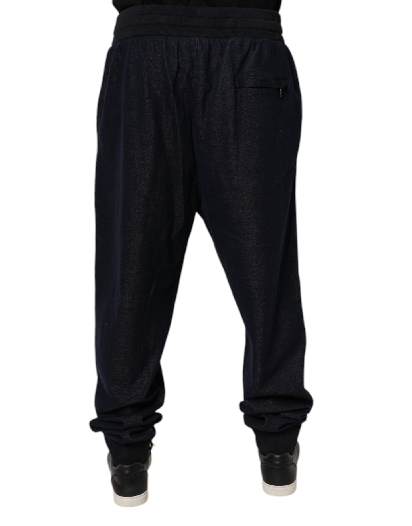 Dolce & Gabbana Black Jacquard Cotton Jogger Sweatpants Pants by Dolce & Gabbana