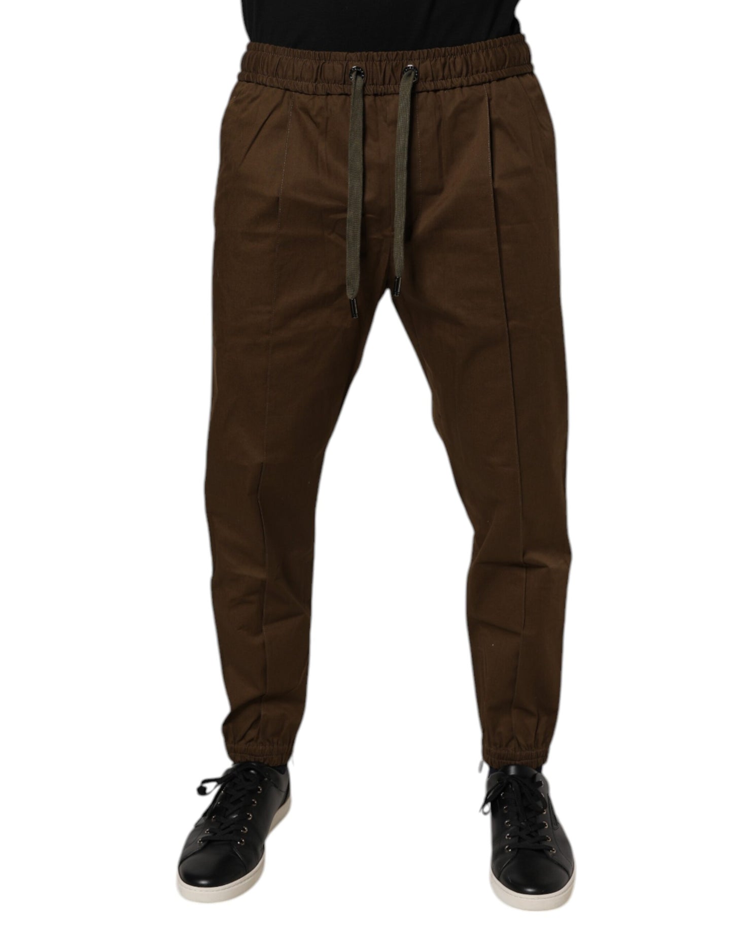 Dolce & Gabbana Brown Cotton Stretch Jogger Sweatpants Pants by Dolce & Gabbana