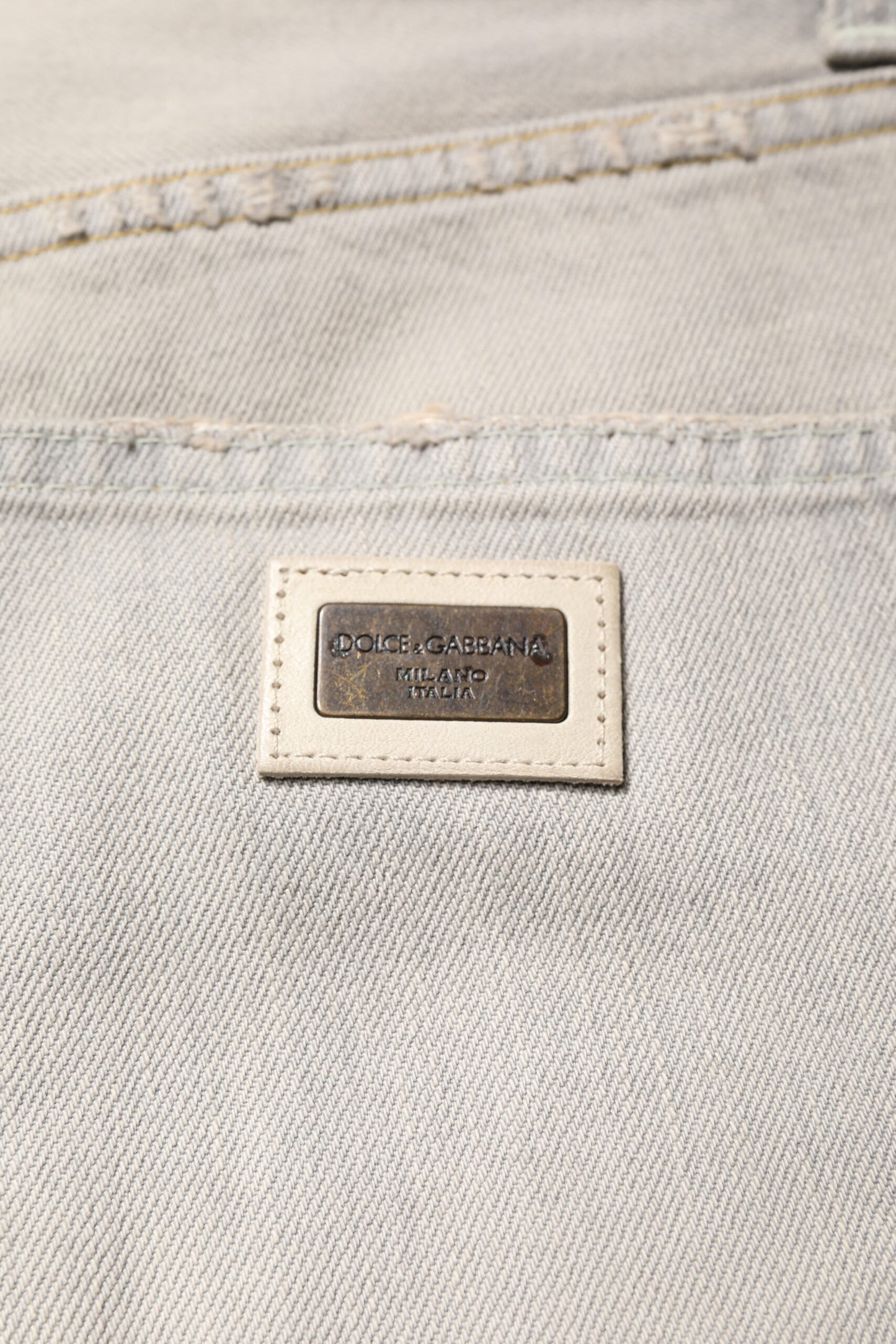 Dolce & Gabbana Light Gray Cotton Skinny Denim Jeans by Dolce & Gabbana