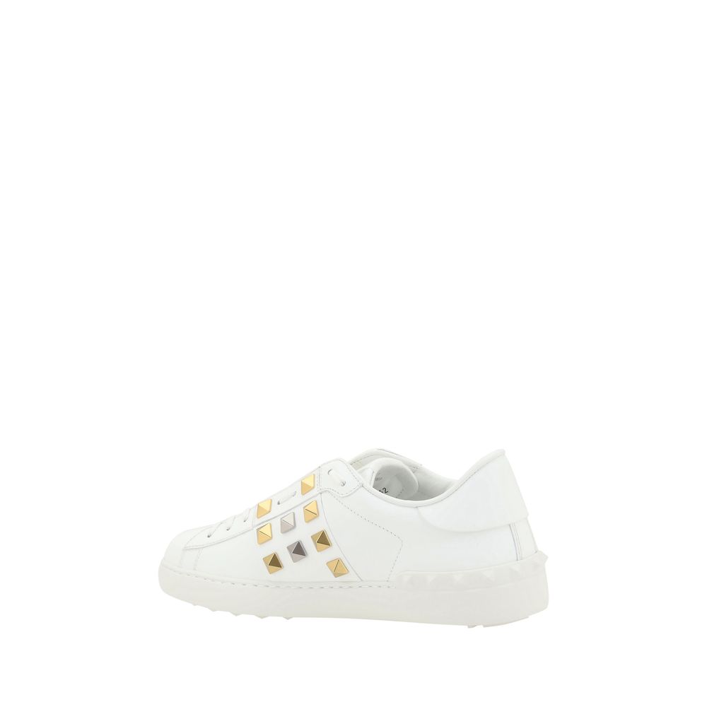 Valentino Garavani Rockstud Sneakers Leer - Zwart