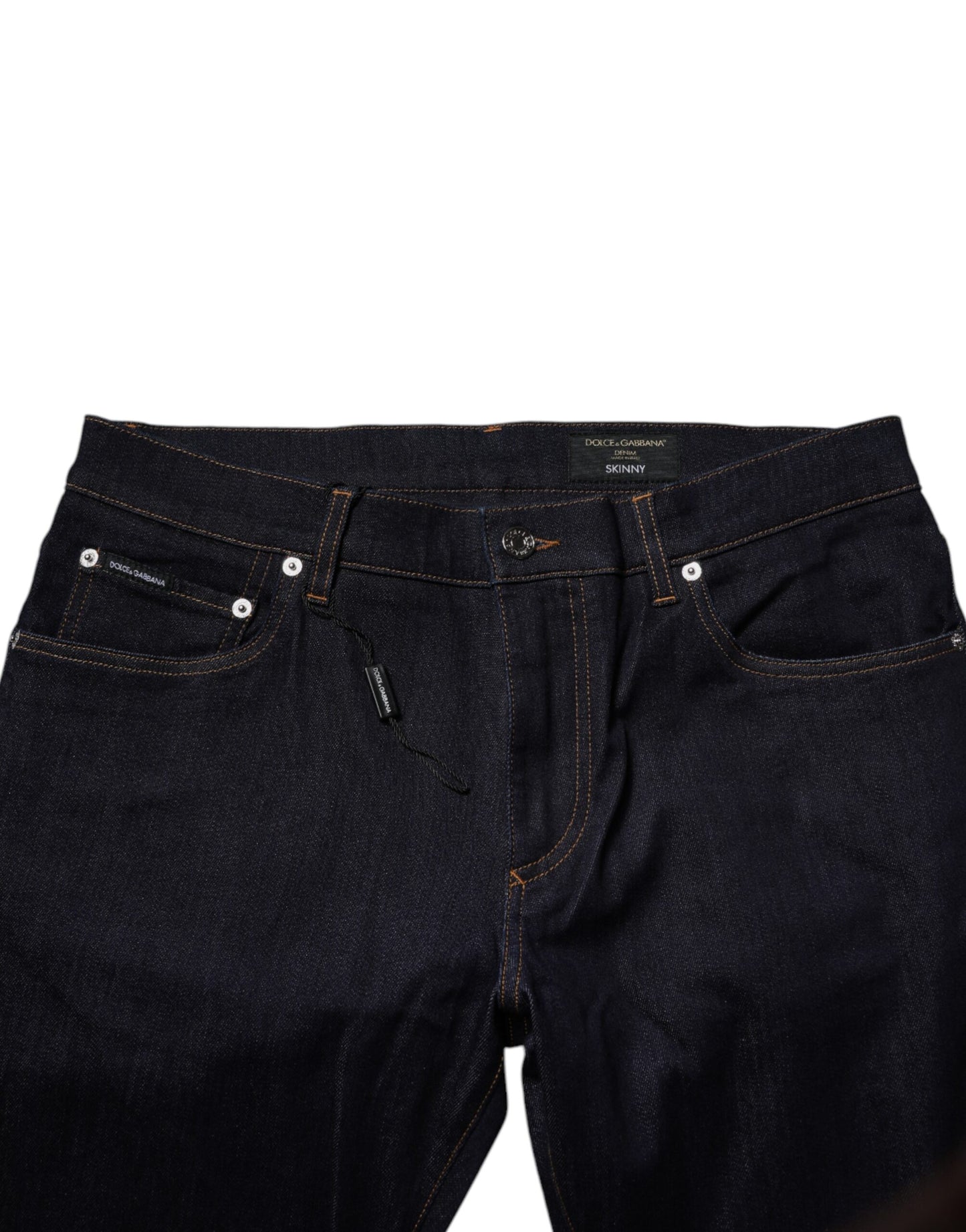 Dolce & Gabbana Black Cotton Stretch Men Skinny Denim Jeans by Dolce & Gabbana