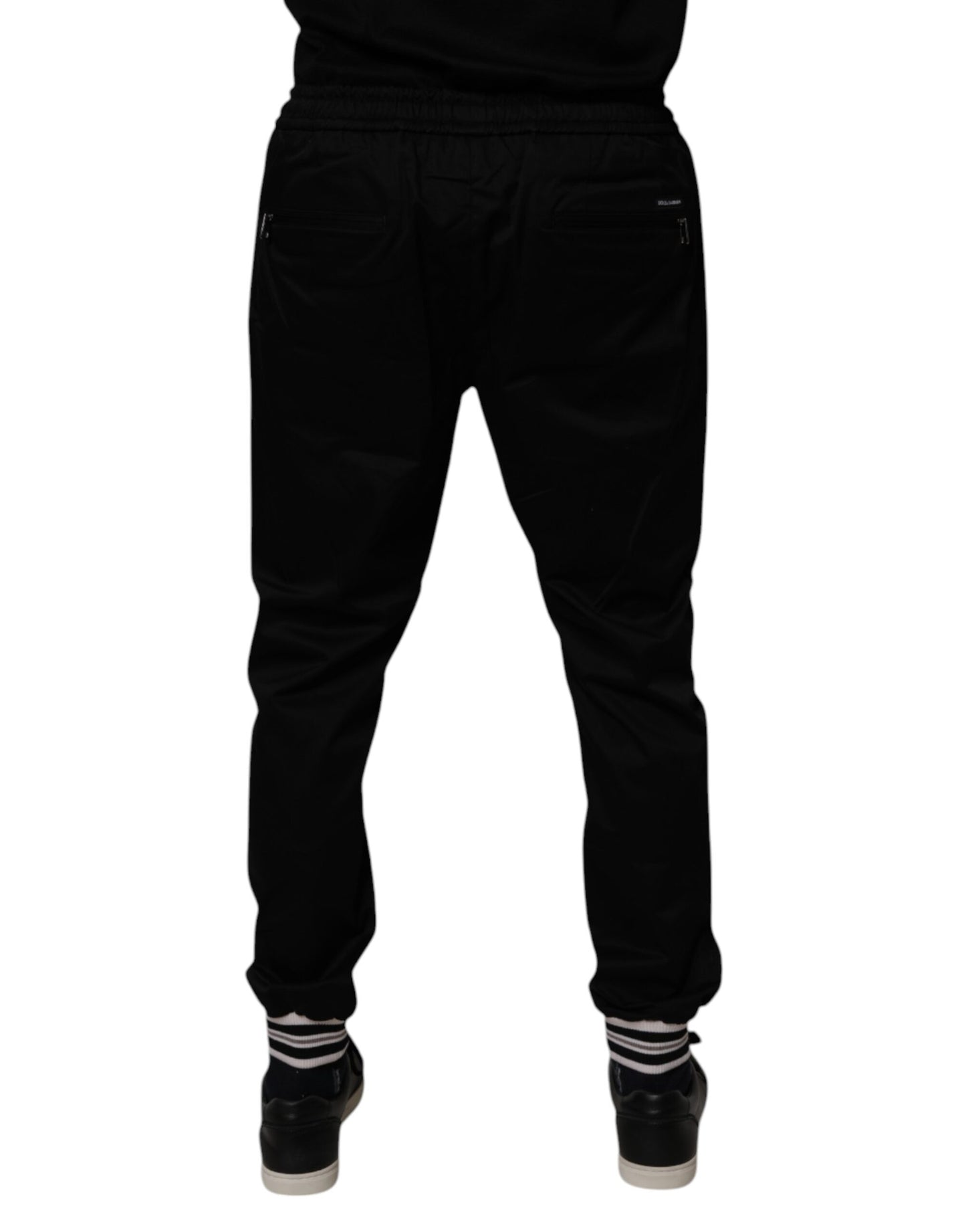 Dolce & Gabbana Black Cotton Stretch Jogger Sweatpants Pants by Dolce & Gabbana