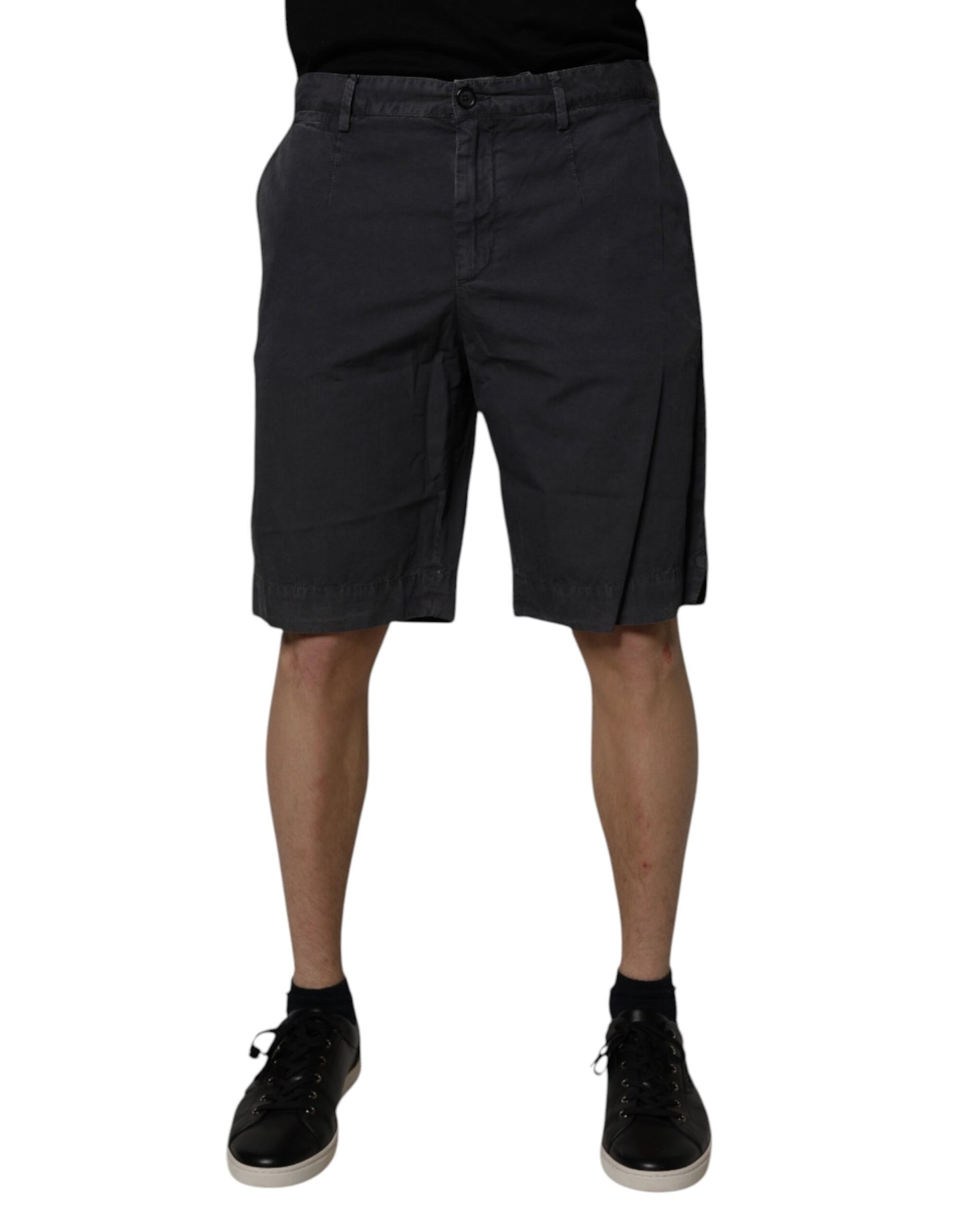 Bermuda taille moyenne en coton gris foncé Dolce & Gabbana pour homme