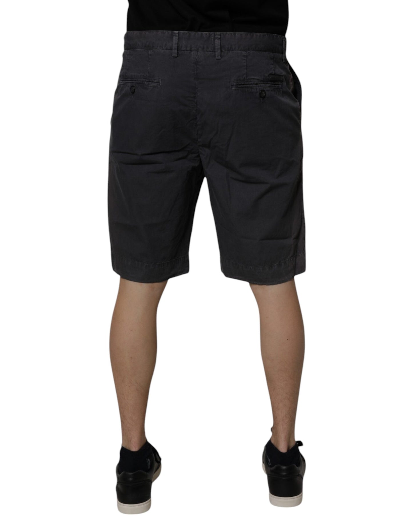 Bermuda taille moyenne en coton gris foncé Dolce & Gabbana pour homme