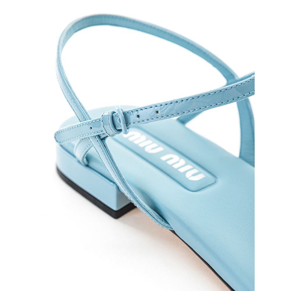 Miu Miu Blue Patent Leather Flip-Flop Sandal by Miu Miu