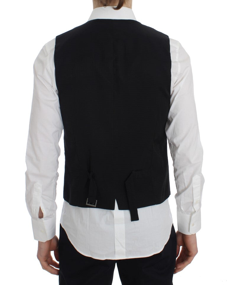 Dolce & Gabbana Gray Striped Formal Cardigan