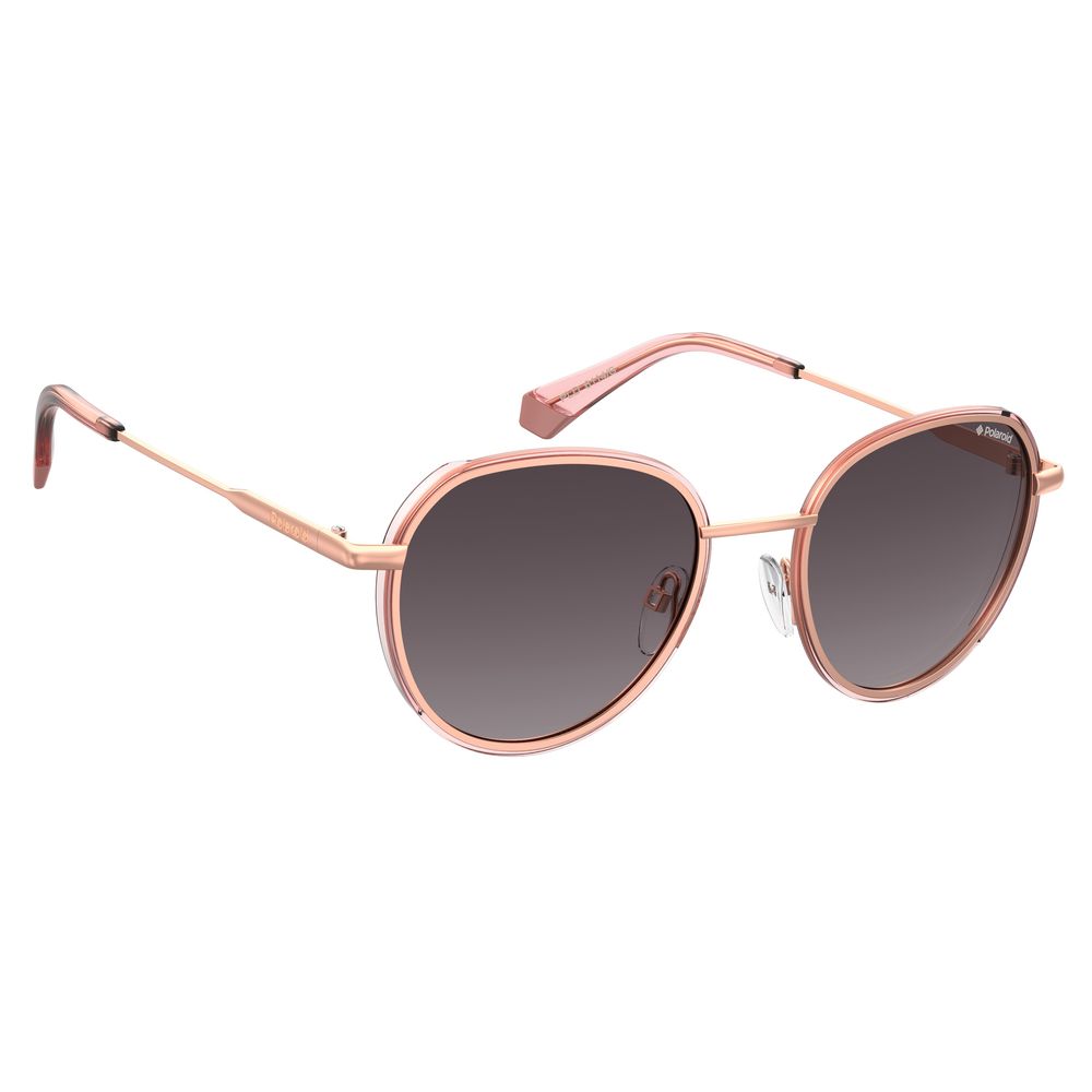 Lunettes de soleil Polaroid en métal or rose