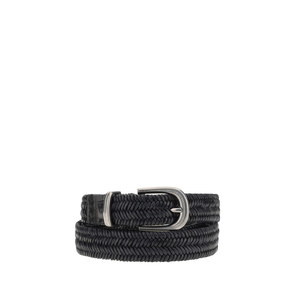 Ceinture en cuir extensible tressé Brunello Cucinelli