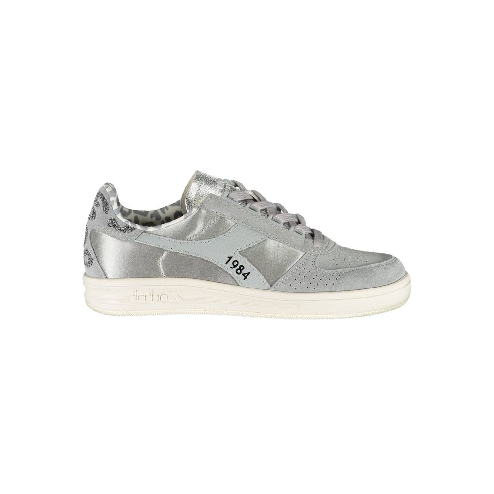 Baskets Diadora en cuir gris pour femmes