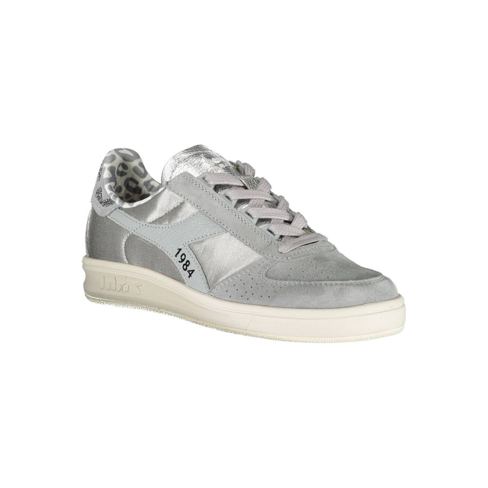 Baskets Diadora en cuir gris pour femmes