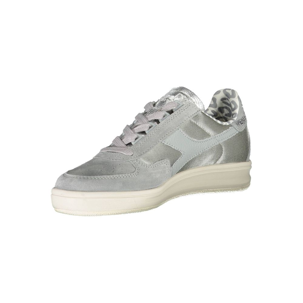Baskets Diadora en cuir gris pour femmes