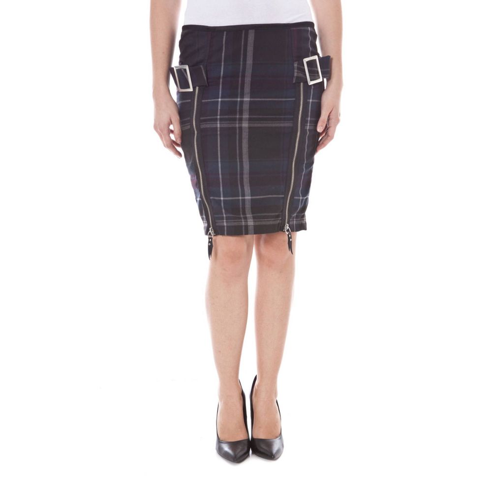 Jupe en polyester bleu Datch