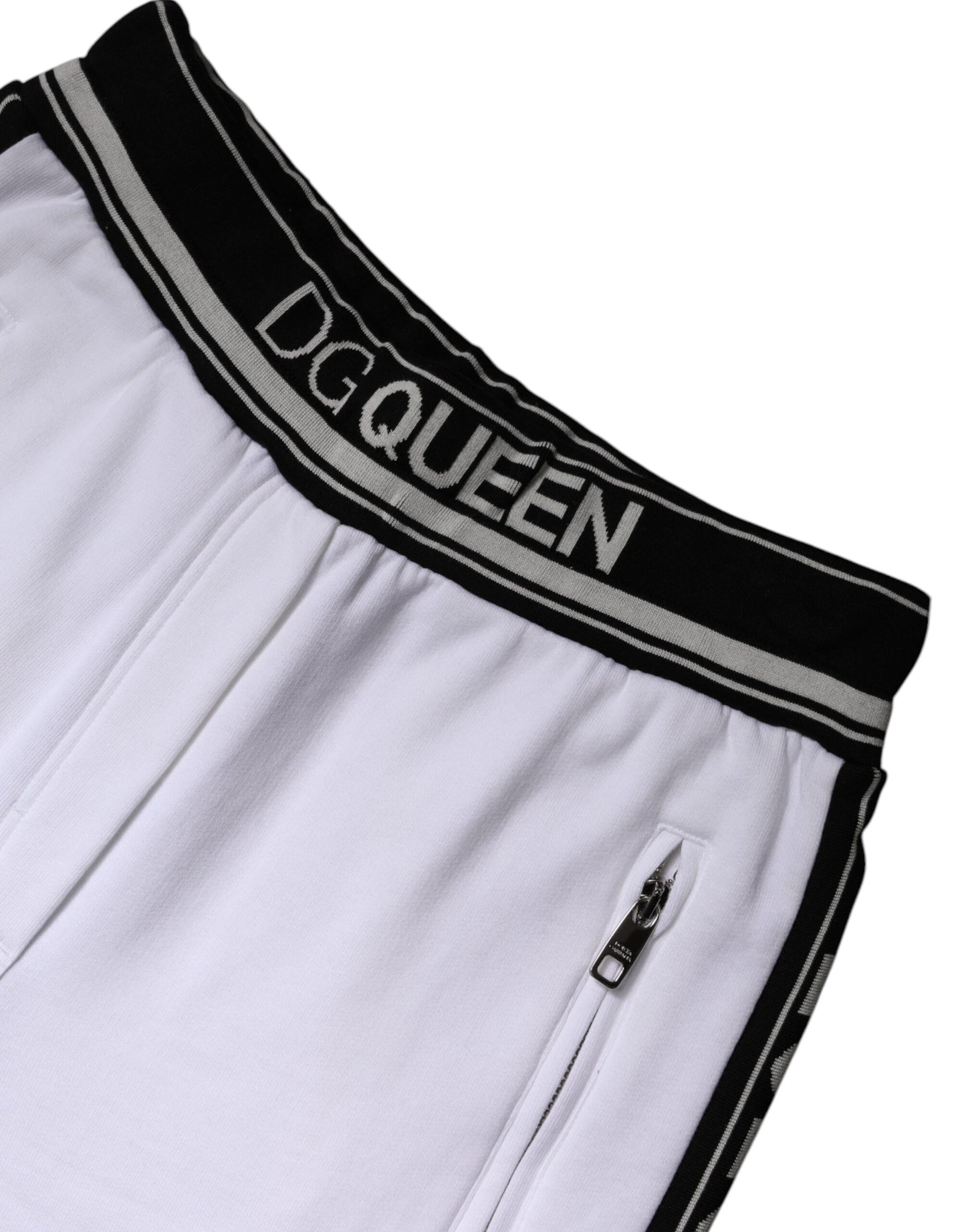 Dolce & Gabbana White Cotton Stretch Jogger Sweatpants Pants by Dolce & Gabbana