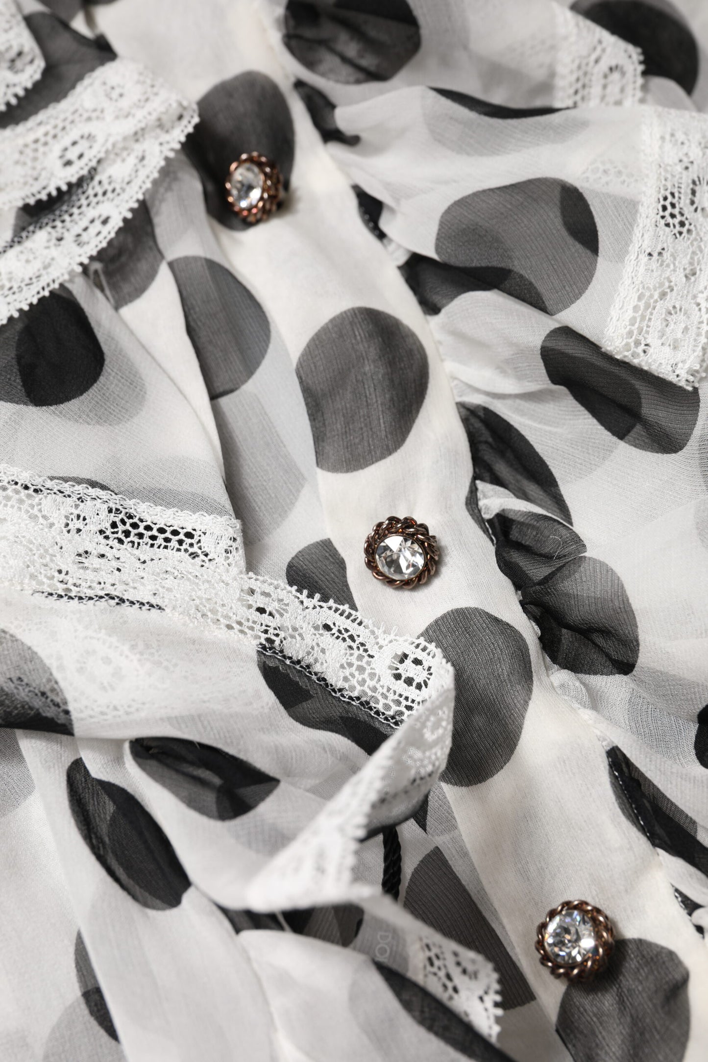 Dolce & Gabbana White Black Polka Dot Cotton Sleeveless Top by Dolce & Gabbana