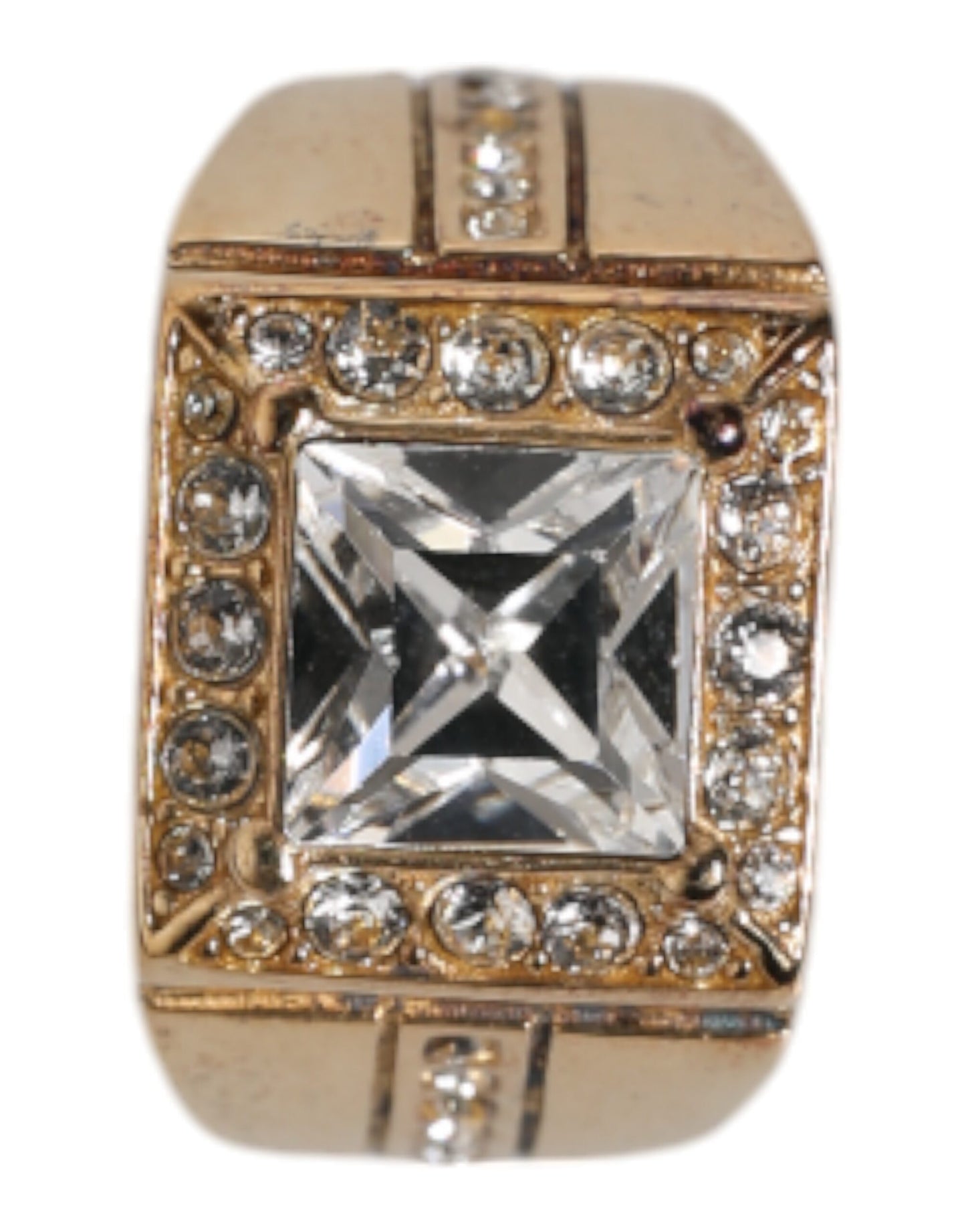 Bague Dolce & Gabbana en argent sterling 925 doré avec cristaux