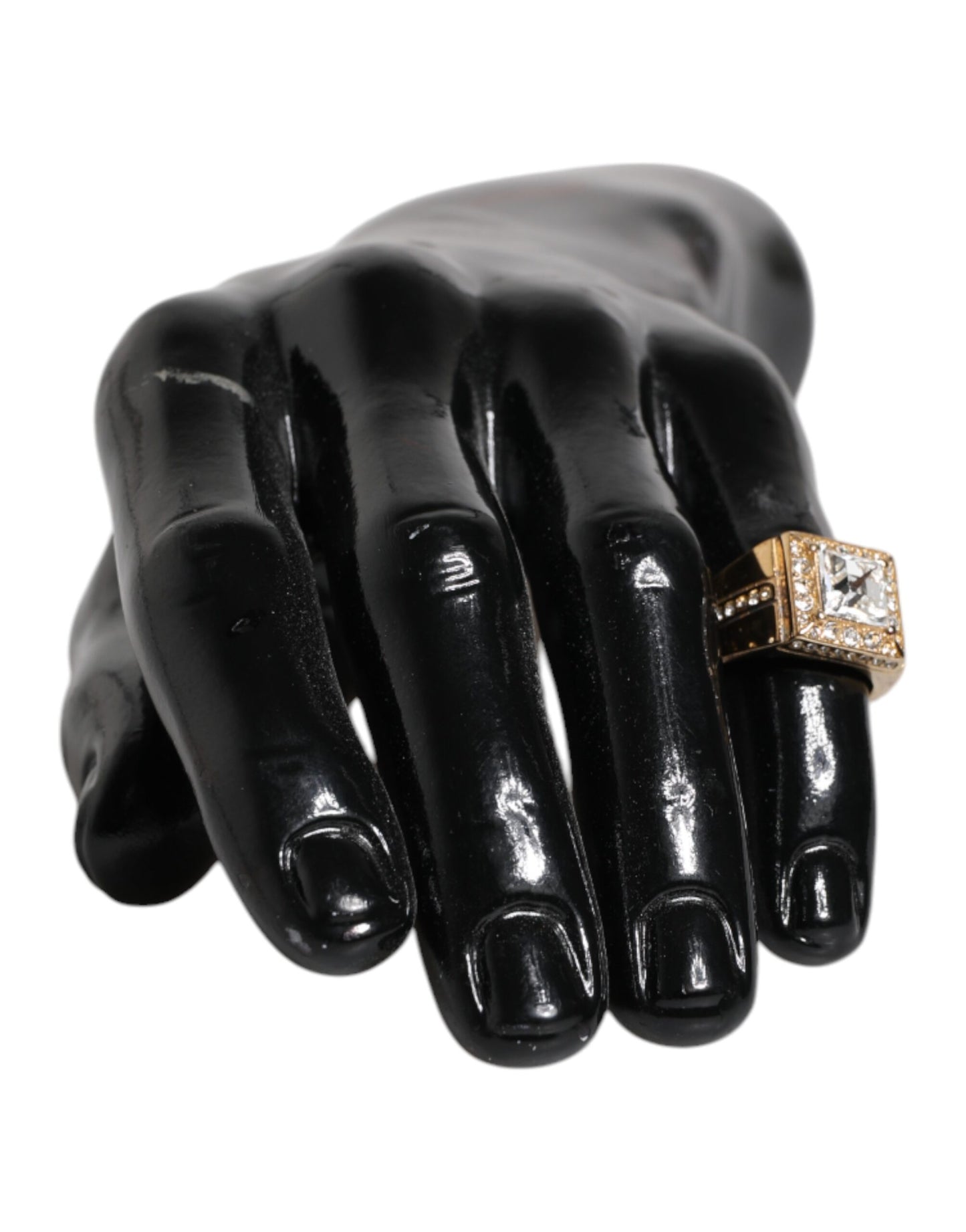 Bague Dolce & Gabbana en argent sterling 925 doré avec cristaux
